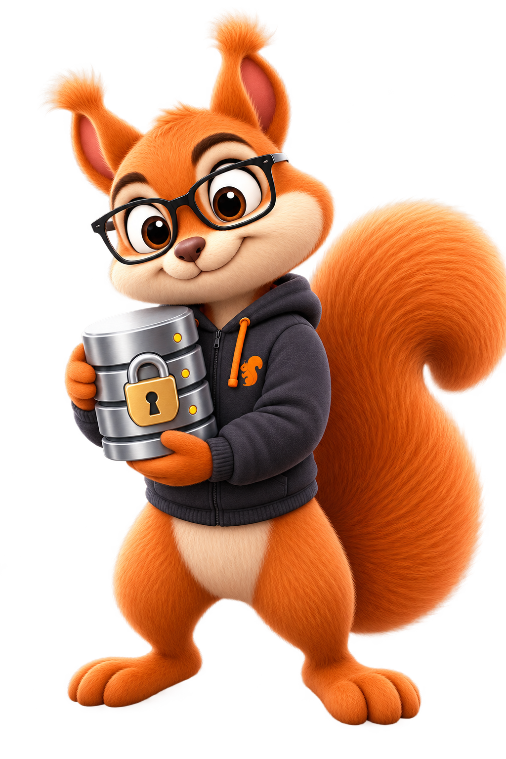 Code Squirrel mascot guarding secure Australian data